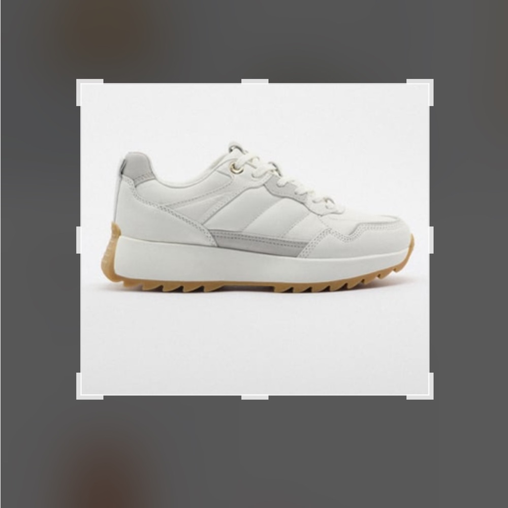 White leather sneakers